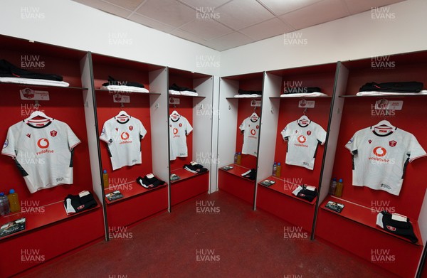 090526 - Ireland v Wales, 2026 Guinness Women’s 6 Nations - Wales match jerseys hang in the changing room ahead of the match