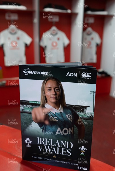 090526 - Ireland v Wales, 2026 Guinness Women’s 6 Nations - Wales match jerseys hang in the changing room ahead of the match