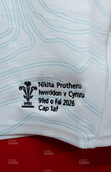 090526 - Ireland v Wales, 2026 Guinness Women’s 6 Nations - Nikita Prothero’s Wales match jersey hangs in the changing room ahead of her debut