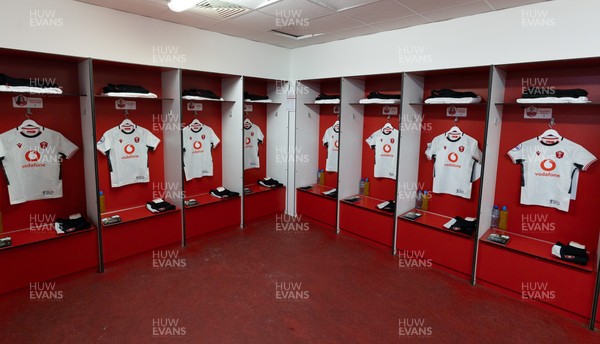 090526 - Ireland v Wales, 2026 Guinness Women’s 6 Nations - Wales match jerseys hang in the changing room ahead of the match