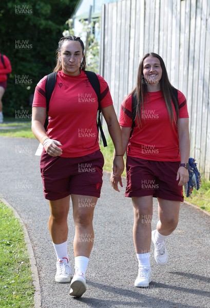 090526 - Ireland v Wales, 2026 Guinness Women’s 6 Nations - Courtney Keight of Wales and Kayleigh Powell of Wales arrive at the stadium