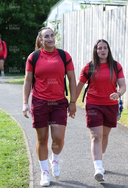 090526 - Ireland v Wales, 2026 Guinness Women’s 6 Nations - Courtney Keight of Wales and Kayleigh Powell of Wales arrive at the stadium