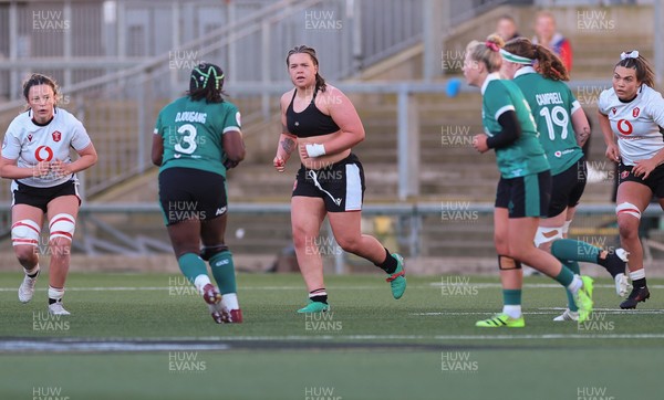 090526 - Ireland v Wales, 2026 Guinness Women’s 6 Nations - Maisie Davies of Wales continues to play despite having her match jersey ripped off