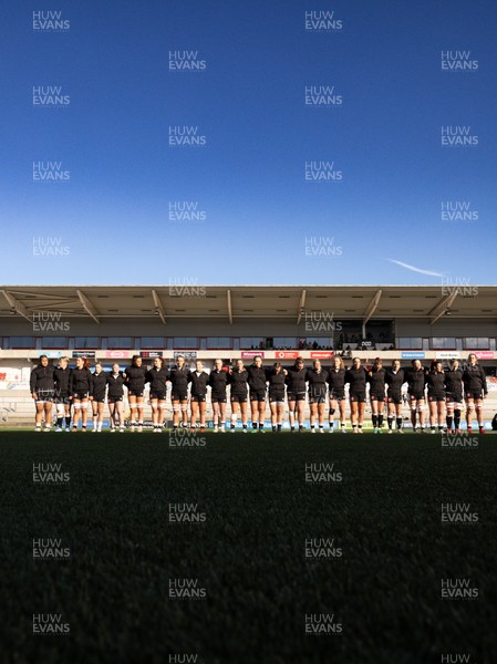 090526 - Ireland v Wales, 2026 Guinness Women’s 6 Nations - The Wales team line up for the anthems