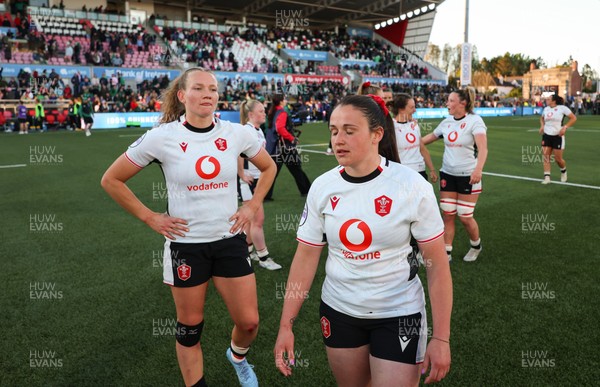 090526 - Ireland v Wales, 2026 Guinness Women’s 6 Nations - Carys Cox of Wales and Kayleigh Powell of Wales at the end of the match 