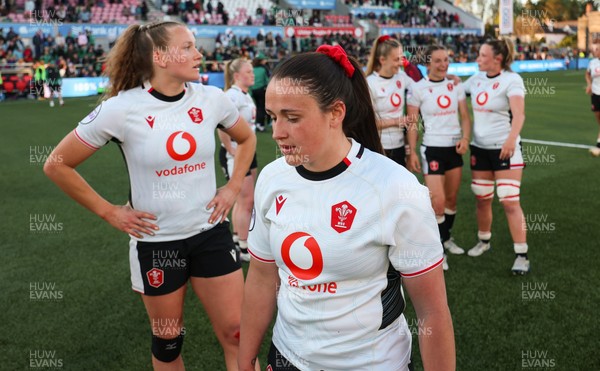 090526 - Ireland v Wales, 2026 Guinness Women’s 6 Nations - Carys Cox of Wales and Kayleigh Powell of Wales at the end of the match 
