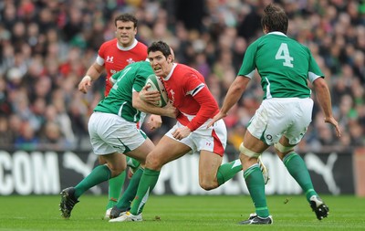 13.03.10 - Ireland v Wales - RBS Six Nations 2010 - James Hook of Wales gets into space. 
