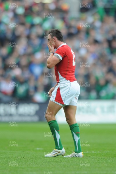 13.03.10 - Ireland v Wales - RBS Six Nations 2010 - Lee Byrne of Wales after being sin binned. 