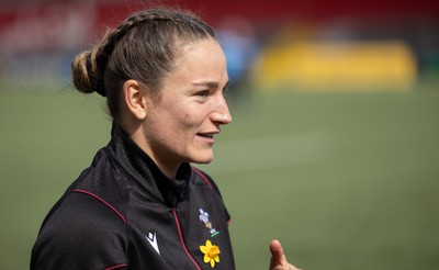 130424 - Ireland  v Wales, Guinness Women’s 6 Nations - Jasmine Joyce of Wales  ahead of the match