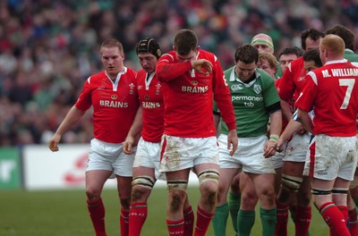 26.02.06  Ireland v Wales, Dublin  Skipper Michael Owne looks dejected.  