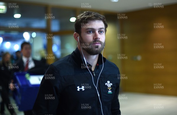 240218 - Ireland v Wales - NatWest 6 Nations 2018 - Leigh Halfpenny arrives