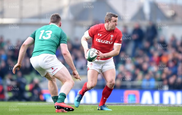 240218 - Ireland v Wales - NatWest 6 Nations 2018 - Hadleigh Parkes of Wales