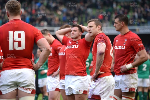 240218 - Ireland v Wales - NatWest 6 Nations 2018 - Hadleigh Parkes of Wales looks dejected