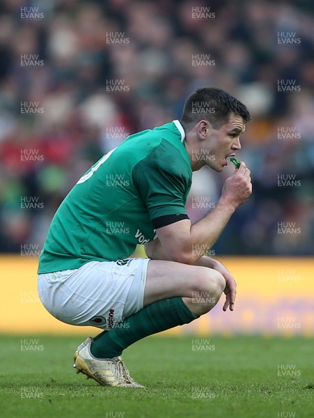 240218 - Ireland v Wales - Natwest 6 Nations - A dejected Johnny Sexton of Ireland