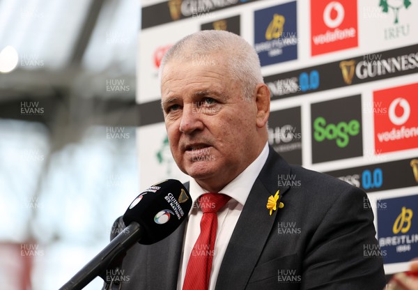 240224 - Ireland v Wales - Guinness 6 Nations Championship - Wales Head Coach Warren Gatland at full time