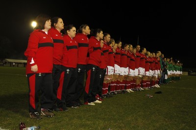 03.02.12 - Ireland Women v Wales Women - Women's Six Nations.Wales Ladies during the anthems.