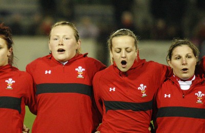 03.02.12 - Ireland Women v Wales Women - Women's Six Nations.Wales Ladies during the anthems.