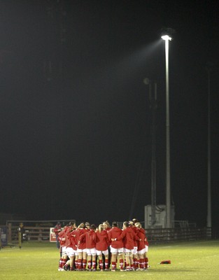 03.02.12 - Ireland Women v Wales Women - Women's Six Nations.Wales Ladies huddle before the game.