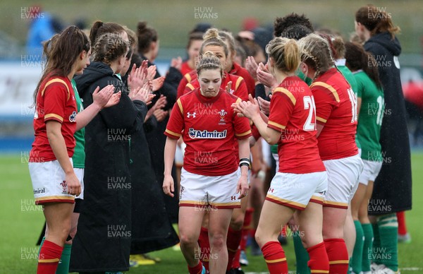 060216 - Ireland Women v Wales Women - RBS 6 Nations - Dejected Keira Bevan of Wales at full time