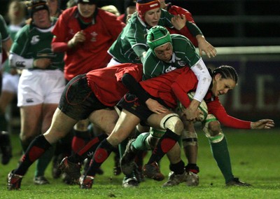 07.03.08 - Ireland Women v Wales Women - RBS Womens Six Nations - Ireland's Orla Brennan tackles Amy Day of Wales  