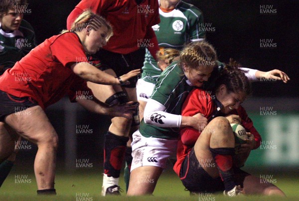 07.03.08 - Ireland Women v Wales Women - RBS Womens Six Nations - Ireland's Fiona Coghlan and Catrina Nicholas of Wales 