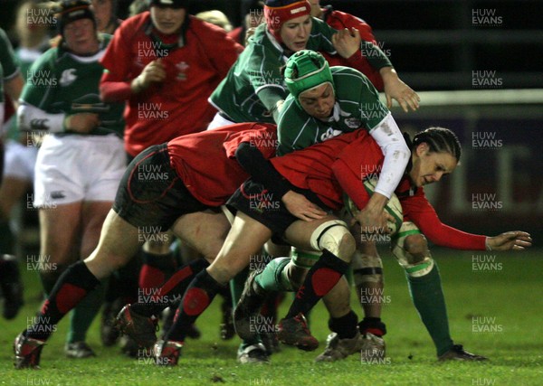 07.03.08 - Ireland Women v Wales Women - RBS Womens Six Nations - Ireland's Orla Brennan tackles Amy Day of Wales  
