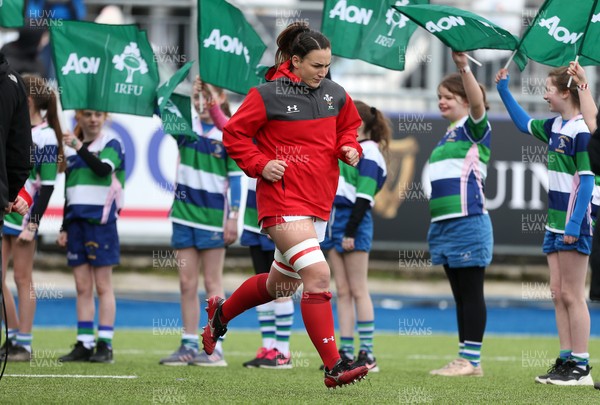 090220 - Ireland Women v Wales Women - Women's 6 Nations Championship - Siwan Lillicrap of Wales runs out onto the pitch