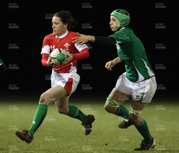 Women's Six Nations Championship 12/3/2010 Ireland Women vs Wales Women Ireland's Orla Brennan and Melissa Berry of Wales 