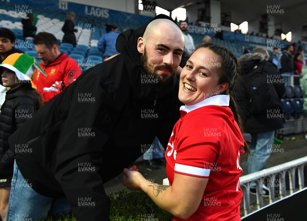 260322 - Ireland Women v Wales Women - TikTok Women’s Six Nations - Ffion Lewis of Wales with partner at the end of the game