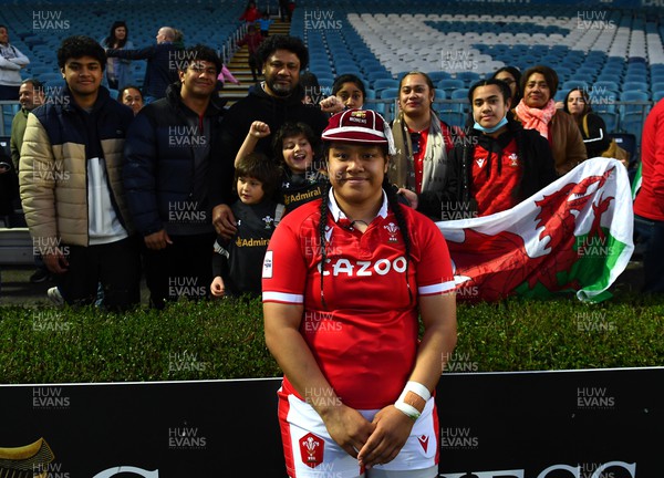 260322 - Ireland Women v Wales Women - TikTok Women’s Six Nations - Sisilia Tuipulotu of Wales after receiving her first cap with family