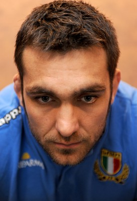 18.03.10 - Six Nations Rugby Italy's Quintin Geldenhuys ahead of his sides match against Wales this Saturday 