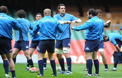 19.03.10 - Italy Rugby Training - Marco Bortolami during training. 