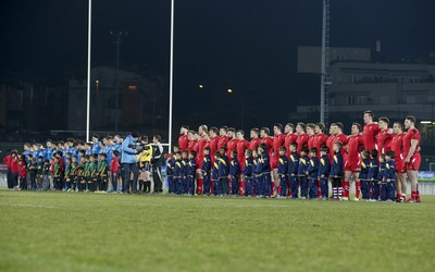 200315 - Italy U20s vs Wales U20s - RBS 6 Nations U20s -The ceremony of the national anthems