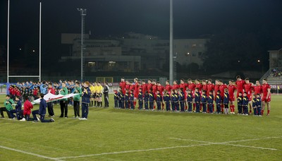 200315 - Italy U20s vs Wales U20s - RBS 6 Nations U20s -The ceremony of the national anthems