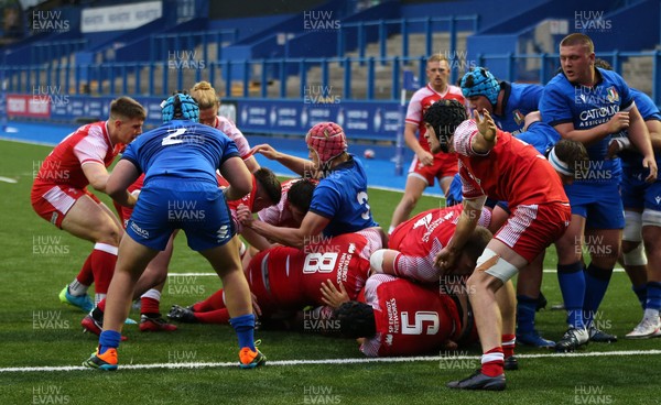190621 - Italy U20 v Wales U20, U20 Six Nations - Wales drive towards the Italian line and are awarded a penalty try