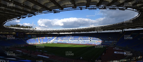 090219 - Italy v Wales - Guinness Six Nations - A general view of Stadio Olimpico ahead of kick off