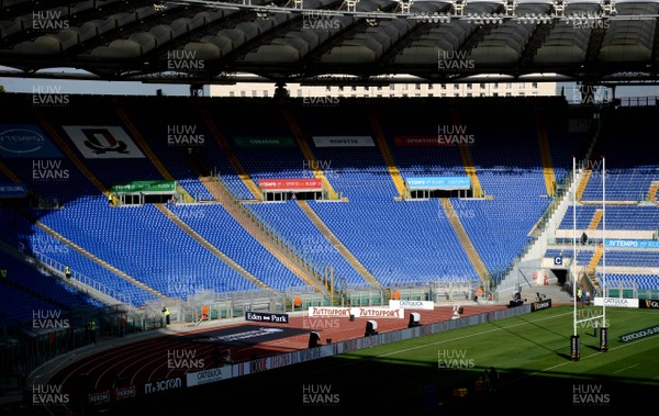 090219 - Italy v Wales - Guinness Six Nations - A general view of Stadio Olimpico ahead of kick off