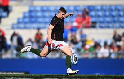 110323 - Italy v Wales - Guinness Six Nations - Joe Hawkins of Wales during the warm up