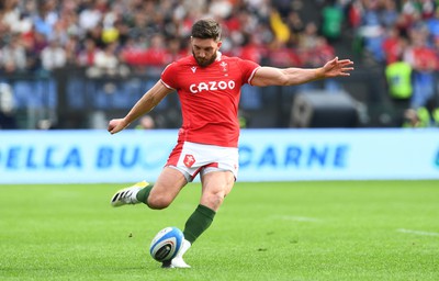 110323 - Italy v Wales - Guinness Six Nations - Owen Williams of Wales kicks at goal