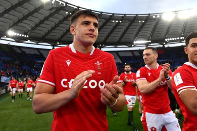 110323 - Italy v Wales - Guinness Six Nations - Dafydd Jenkins of Wales at the end of the game