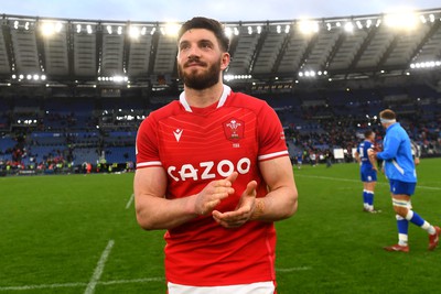 110323 - Italy v Wales - Guinness Six Nations - Owen Williams of Wales at the end of the game