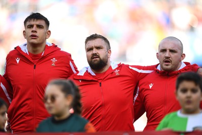 110323 - Italy v Wales - Guinness Six Nations - Tomas Francis during the anthems