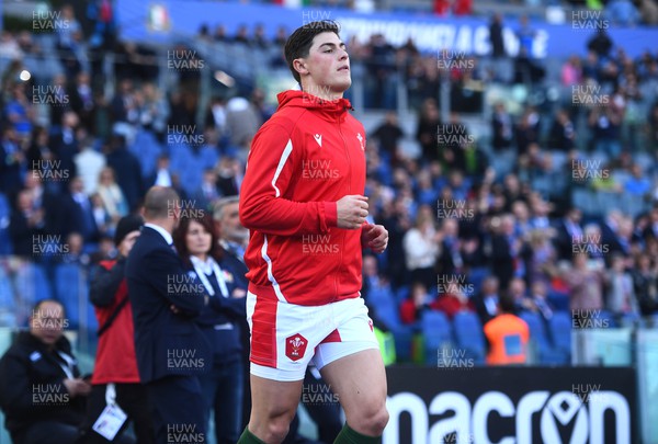 110323 - Italy v Wales - Guinness Six Nations - Louis Rees-Zammit