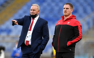 130321 - Italy v Wales - Guinness Six Nations - Wayne Pivac and Gethin Jenkins