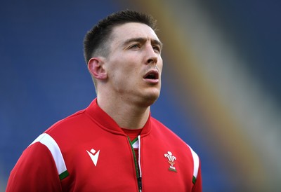 130321 - Italy v Wales - Guinness Six Nations - Josh Adams of Wales during the anthems