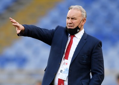 130321 - Italy v Wales - Guinness Six Nations - Wales head coach Wayne Pivac during the warm up