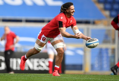 130321 - Italy v Wales - Guinness Six Nations - Josh Navidi of Wales during the warm up