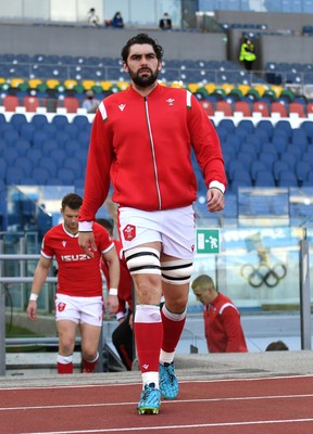 130321 - Italy v Wales - Guinness Six Nations - Cory Hill of Wales runs out