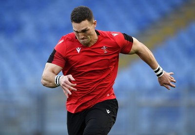 130321 - Italy v Wales - Guinness Six Nations - George North of Wales during the warm up