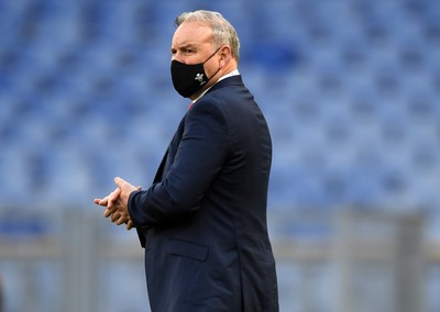 130321 - Italy v Wales - Guinness Six Nations - Wales head coach Wayne Pivac during the warm up